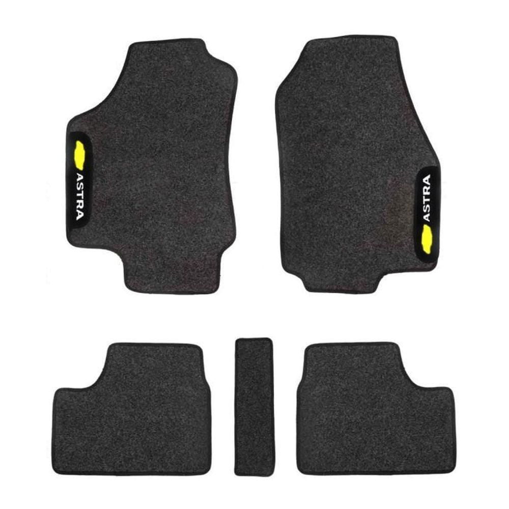 Tapete Automotivo Astra Borracha PVC Preto 5 Peças