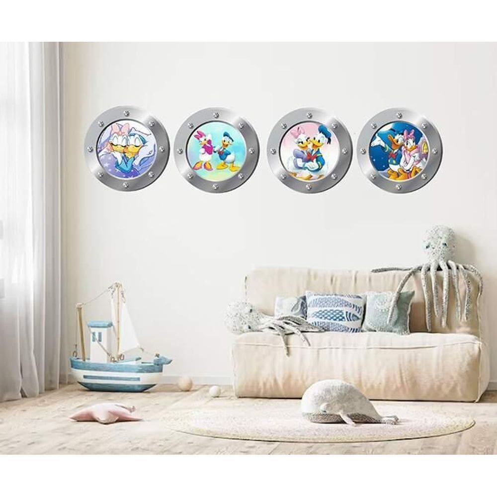 Adesivo De Parede Escotilha Pato Donald E Margarida