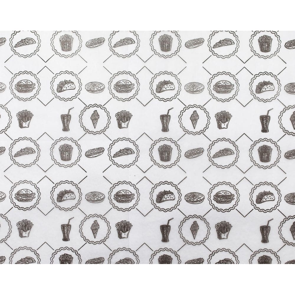 Papel Parafinado 38X40 Pacote Com 500 Folhas Estampa Preta