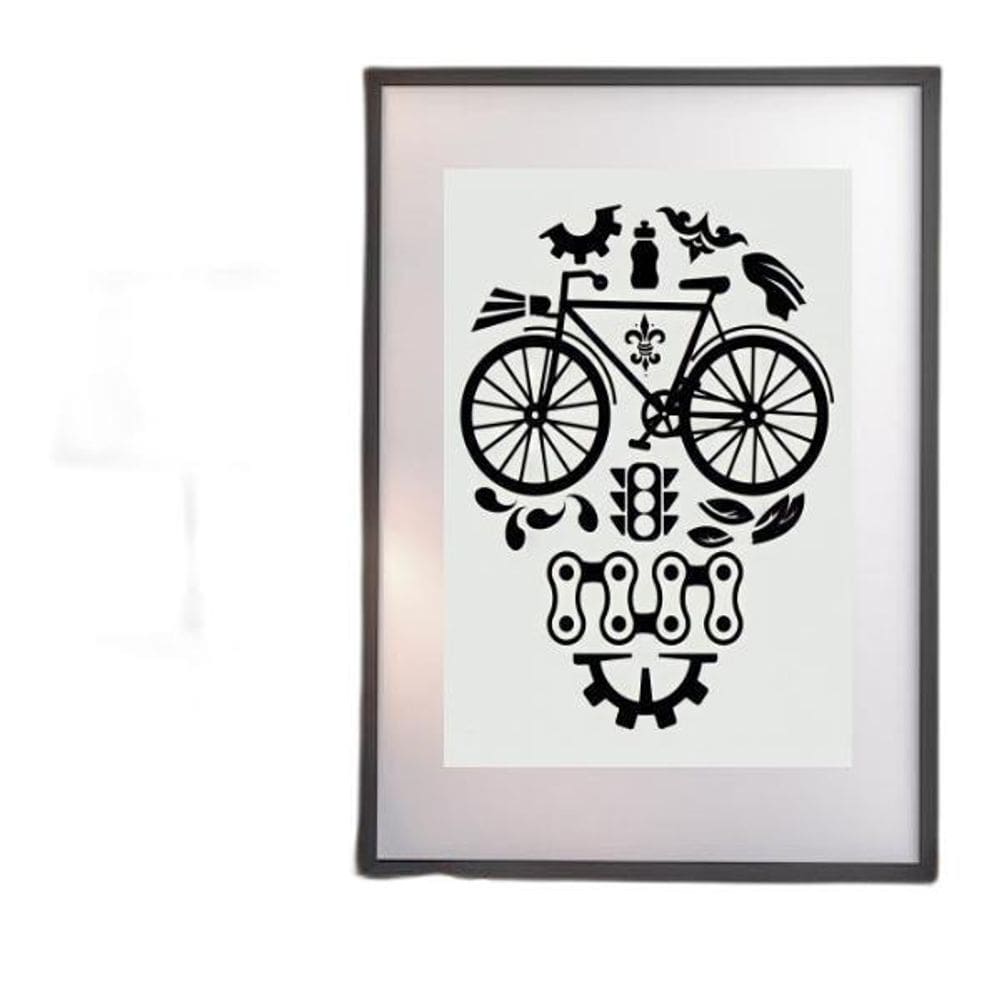 Quadro Caveira Bicicleta - 60X48Cm