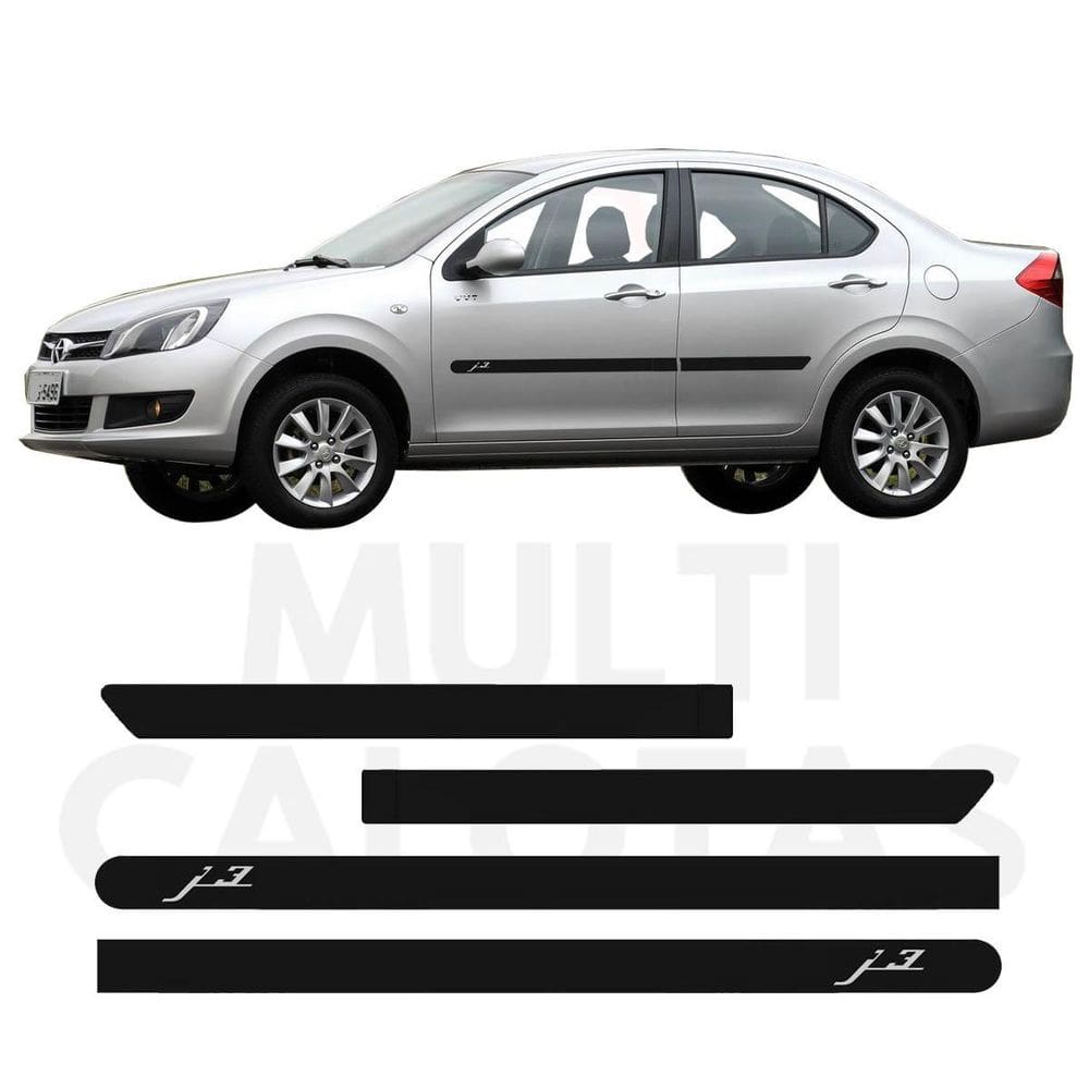 Friso Lateral Borrachão Jac J3 Turin 2011 A 2015 Com Nome