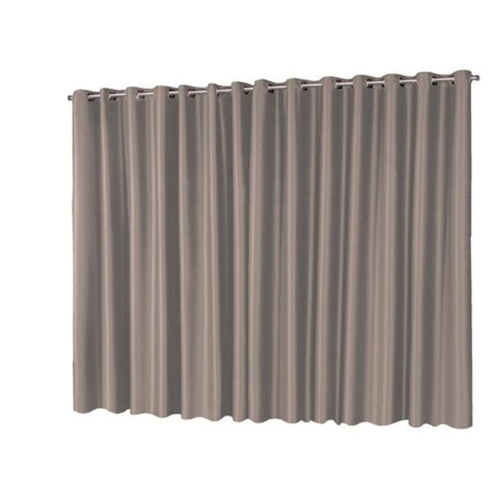 Cortina Tecido Blackout Toque De Seda 2,80M X 1,80M - Avelã