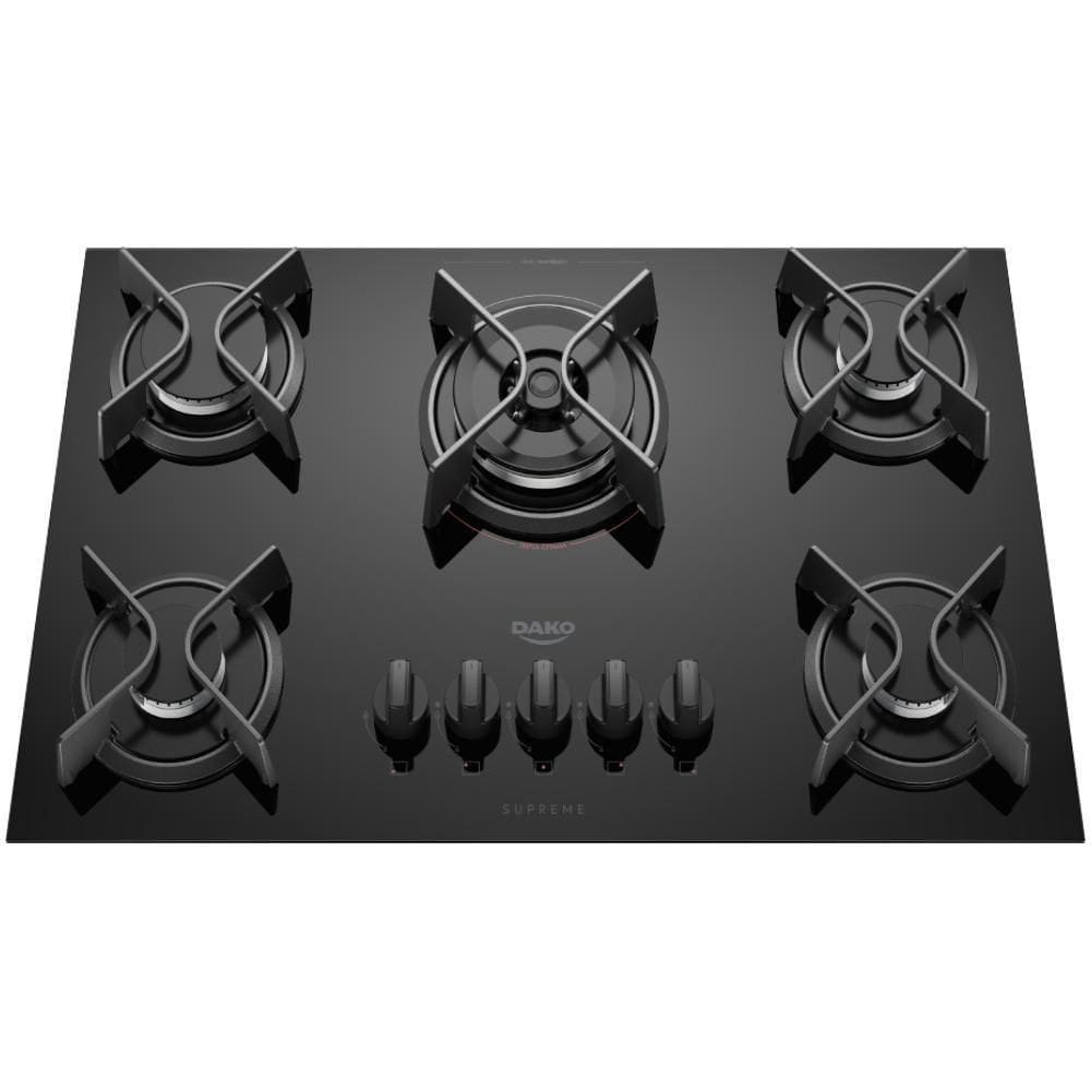 Cooktop 5 Bocas Dako Supreme Preto A Gás Bivolt Bivolt