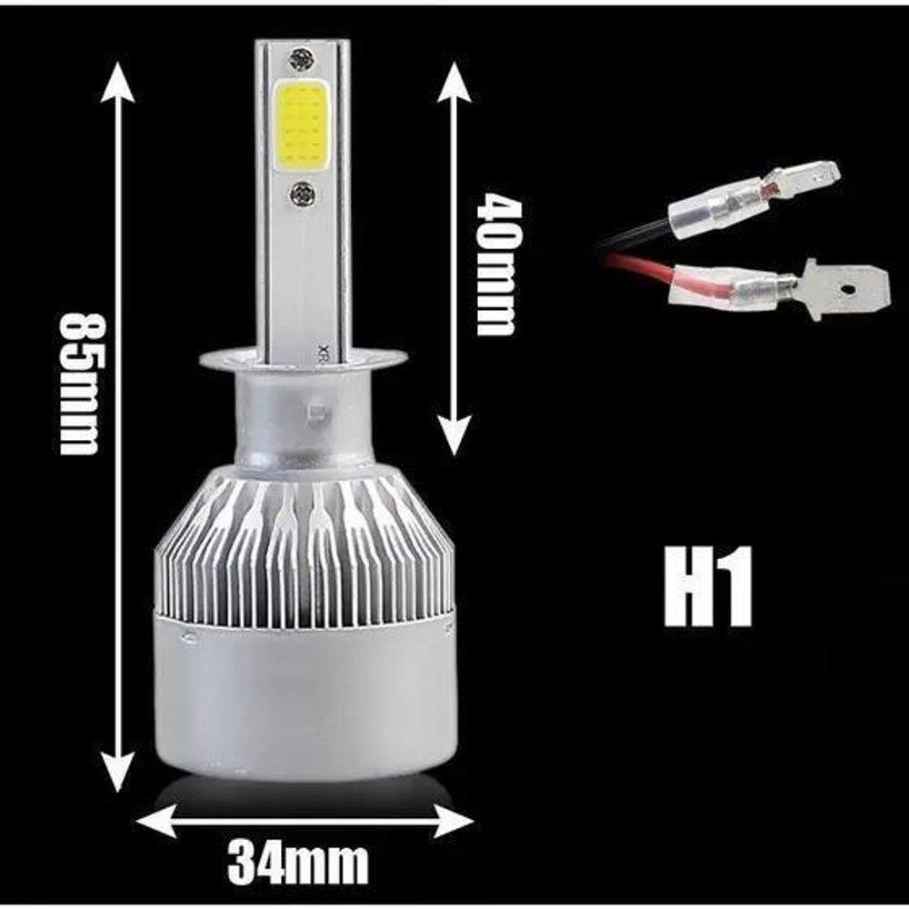 Lampada Farol Led Automotiva H1 6000K 5400 Lumens 12V A 24V