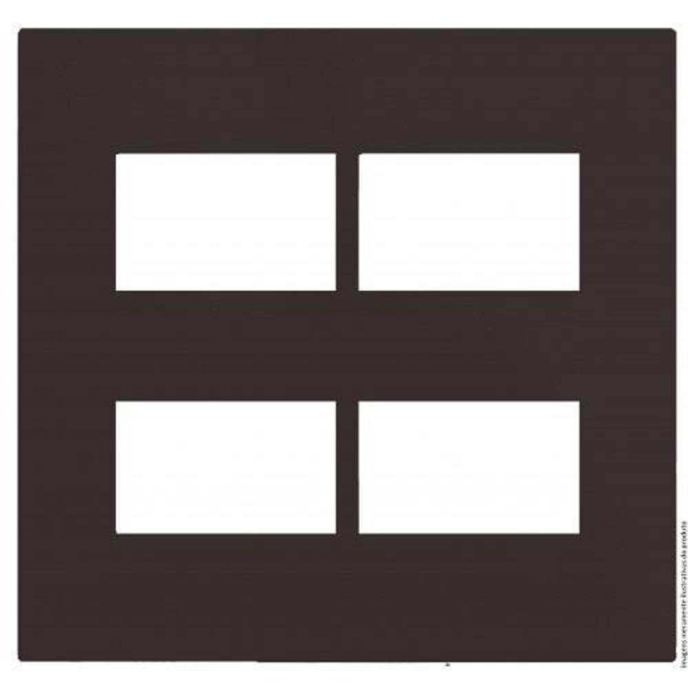 Placa Para 4 Modulos Separados Com Suporte 4X4 Brs12461-3Ch.