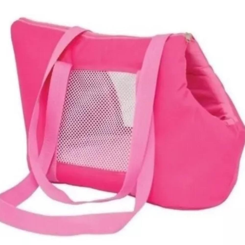 Bolsa De Transporte Pet Dobrável Para Cães E Gatos Até 7 Kg Conforto E Segurança Em Viagens E Passeios Rosa
