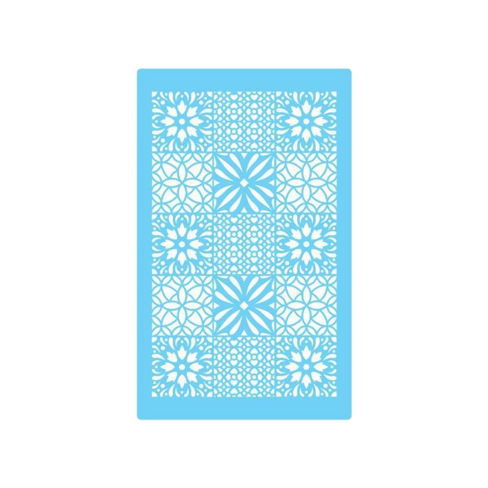 Stencil De Parede Tamako Textura Geométrica 55X90Cm Ref 571