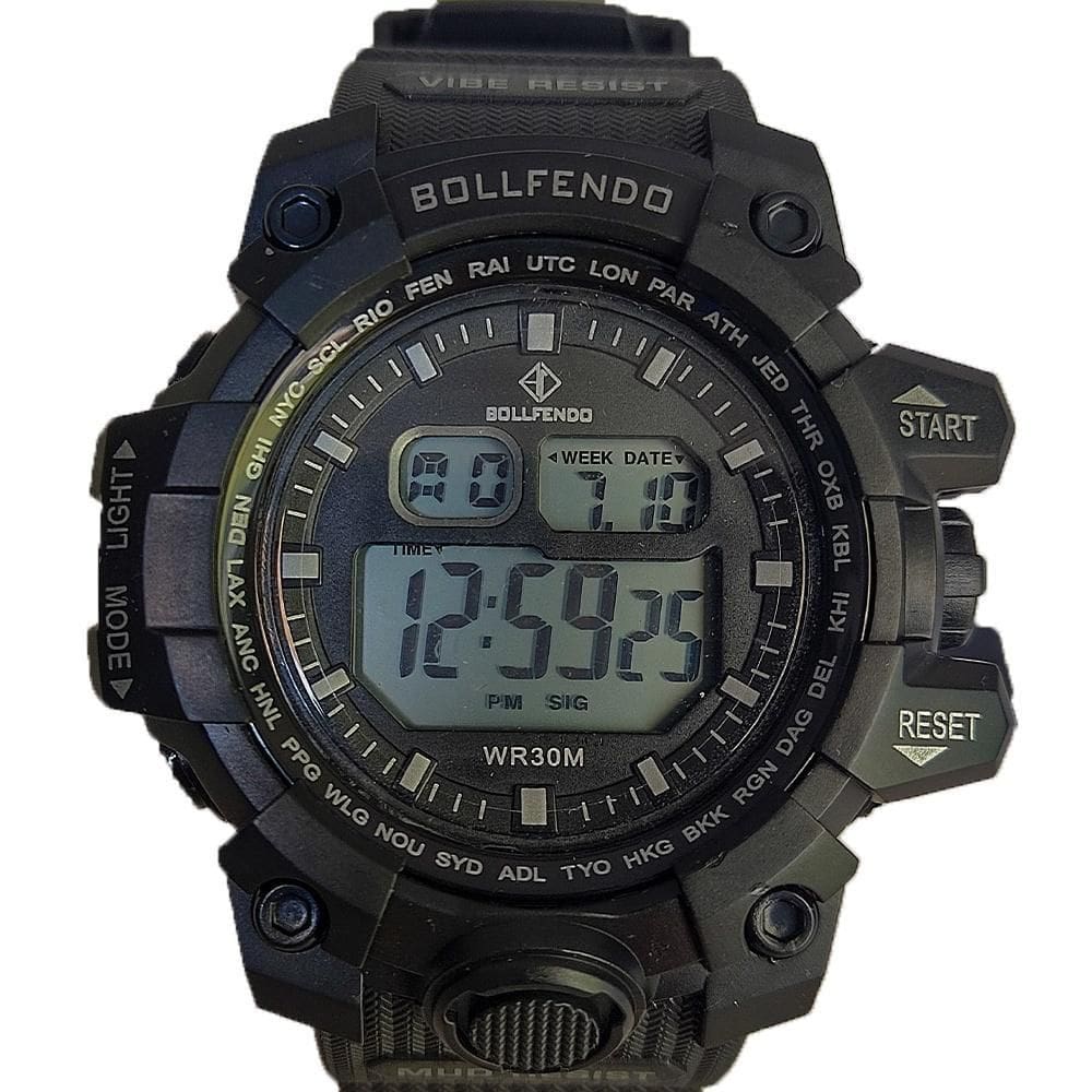 Relógio Militar Preto Digital Exclusivo Resistente Água Moda