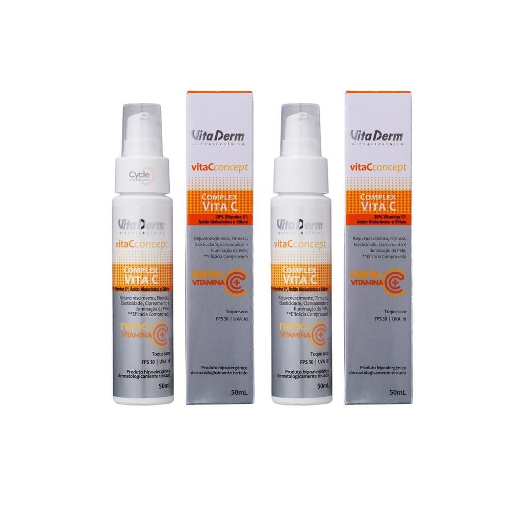 2 Unidades Complex Vita C 20% Fps 30 Vita Derm 50Ml