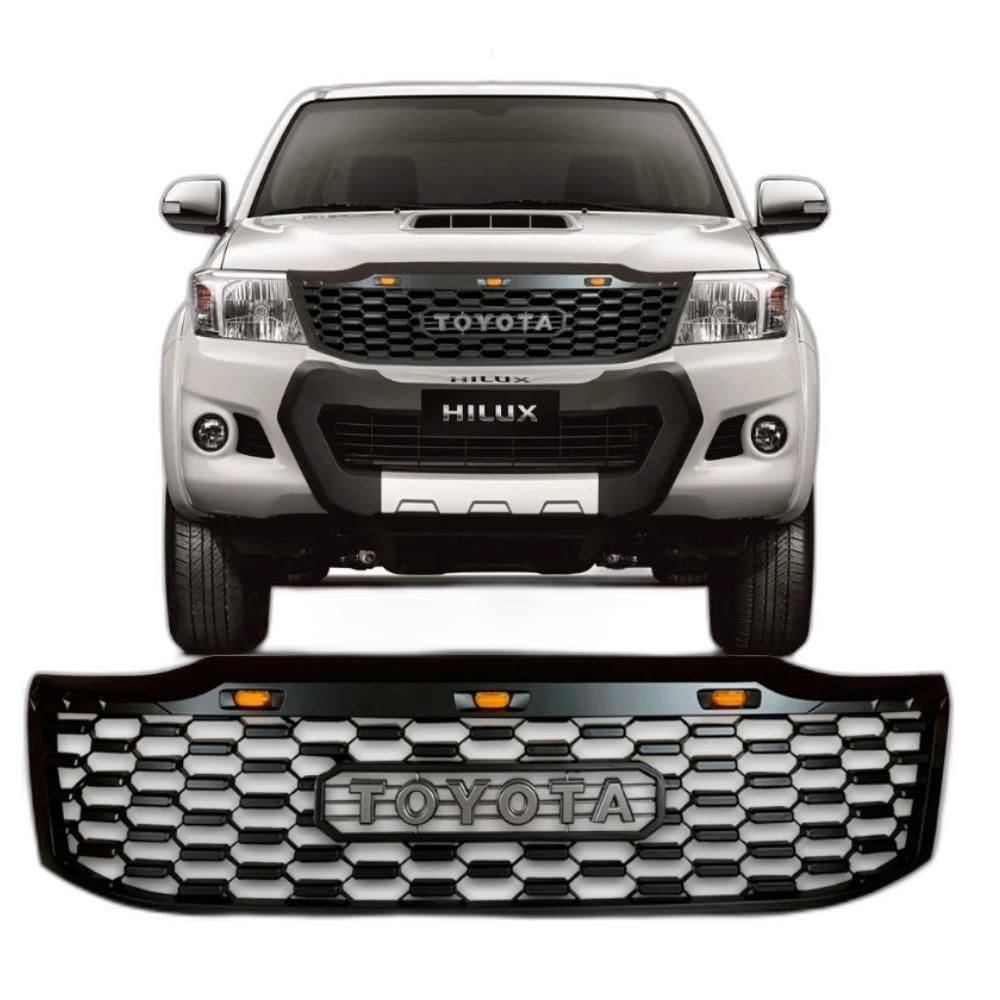 Grade Dianteira Toyota Hilux Com 3 Led 2012 Ate 2015