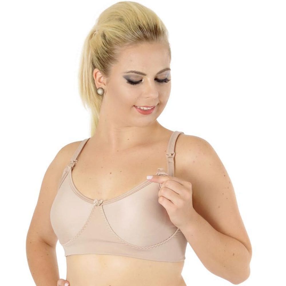 Sutiã Amamentação - Com Fecho Na Mama Tam Gg Nude