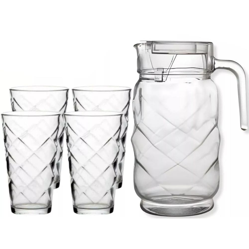 Jogo de Jarra e Copos Vitrage 5 Peças - Lanty