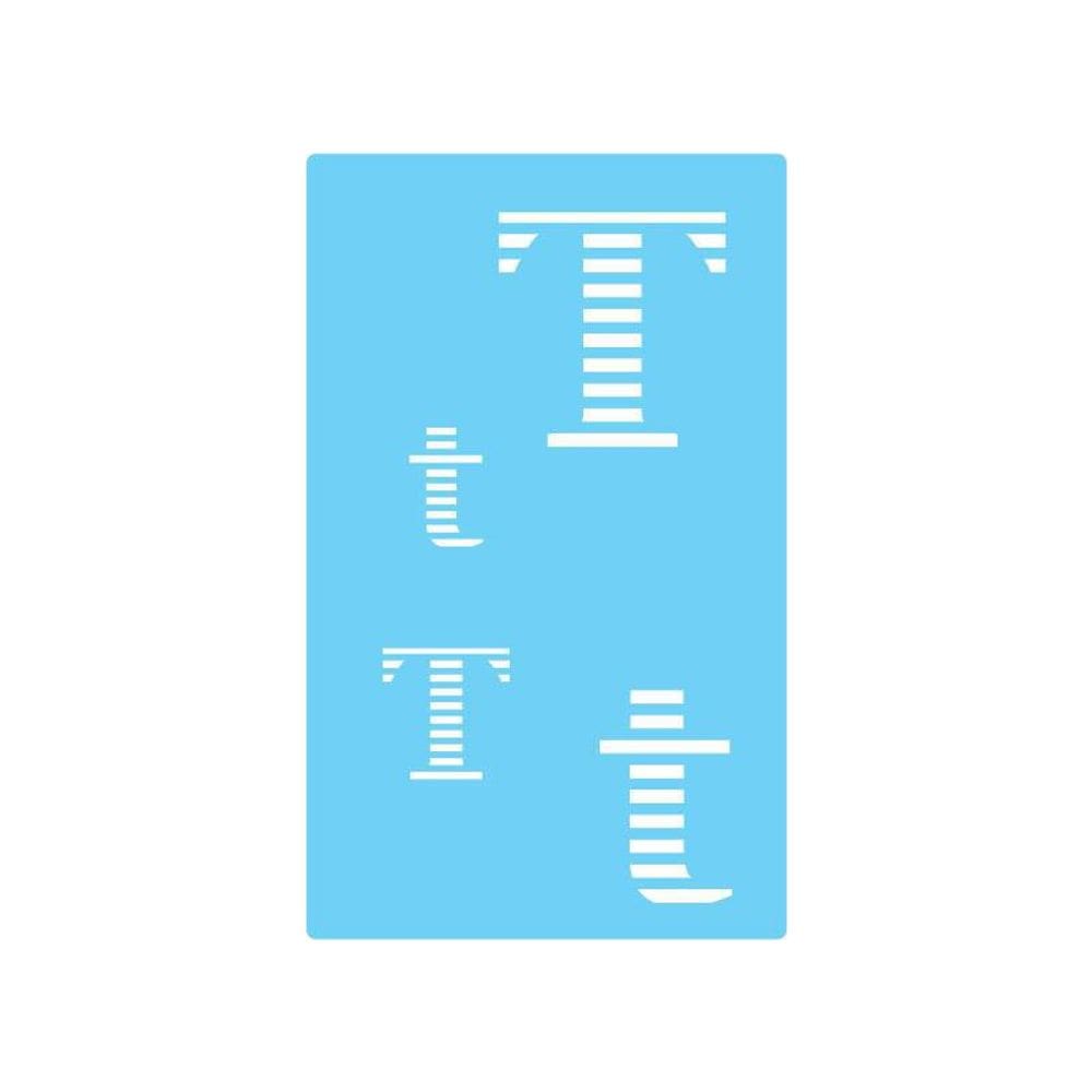 Stencil De Parede Tamako Alfabeto Letra T 55X90Cm - Ref 320