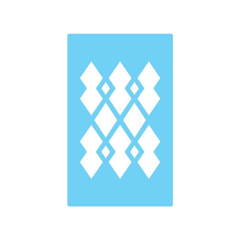 Stencil De Parede Tamako Textura Geométrica 55X90Cm Ref 243