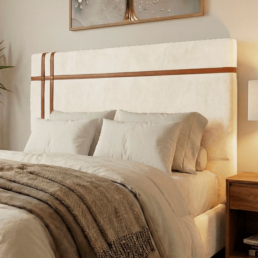 Cabeceira Estofada Parma Para Cama King Size 195cm Bouclê