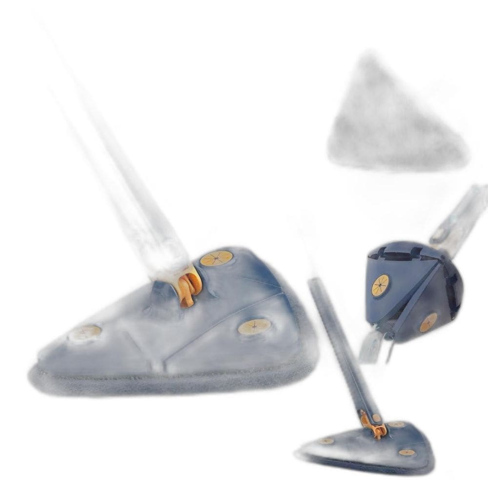 Mop De Limpeza Triangular Fibra Microfibra Com 1 Refil