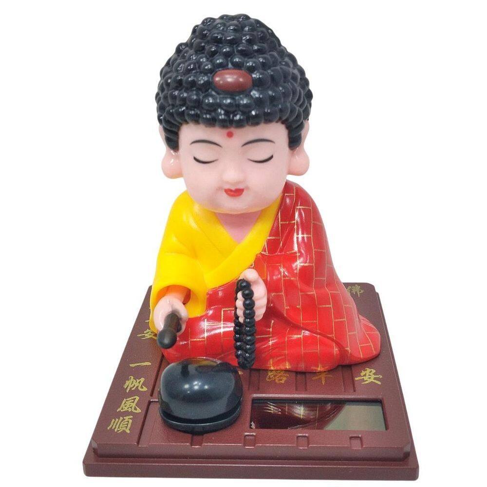 Buda Hindu Monge Balança Cabeça Mexe Braço Dir. Luz Solar