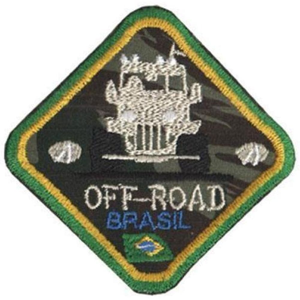 Patch Bordado Off Road com Fecho de Contato - 8,7 cm x 9 cm