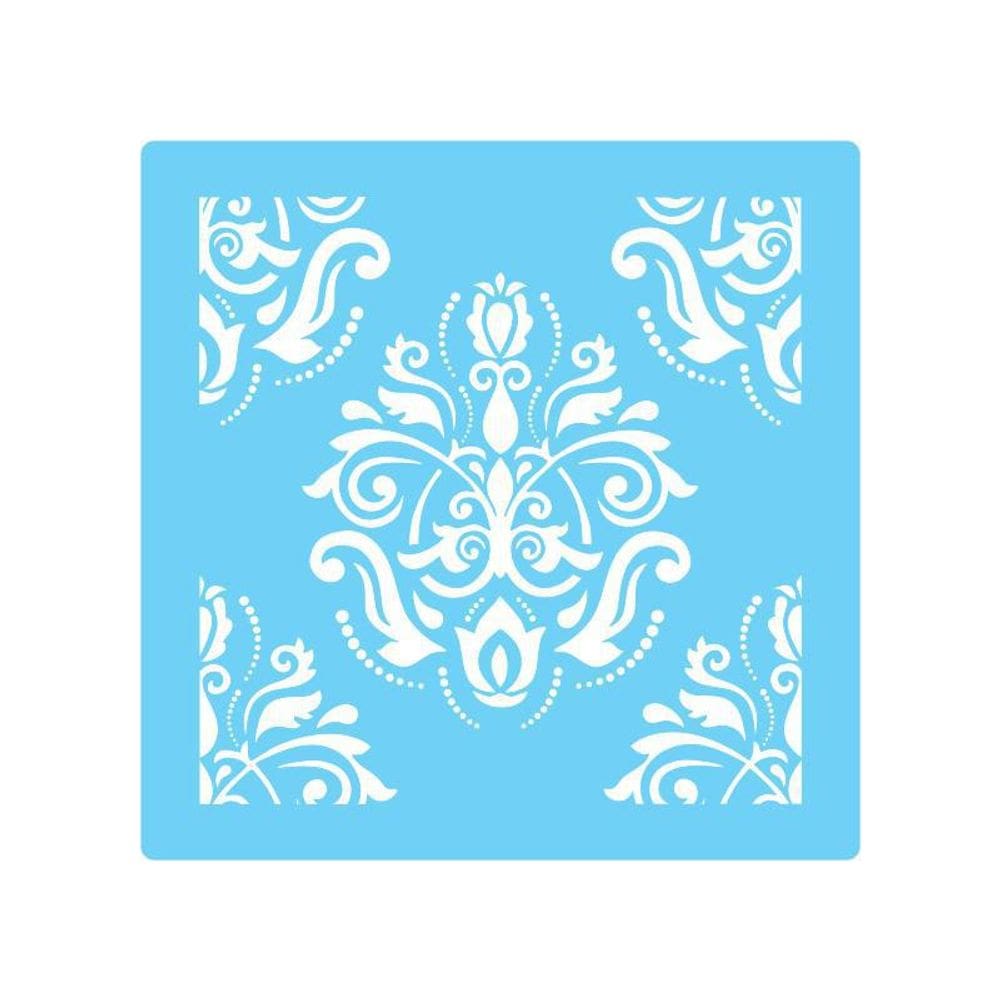 Stencil De Parede Tamako Textura Arabesco 55X55Cm - Ref 595