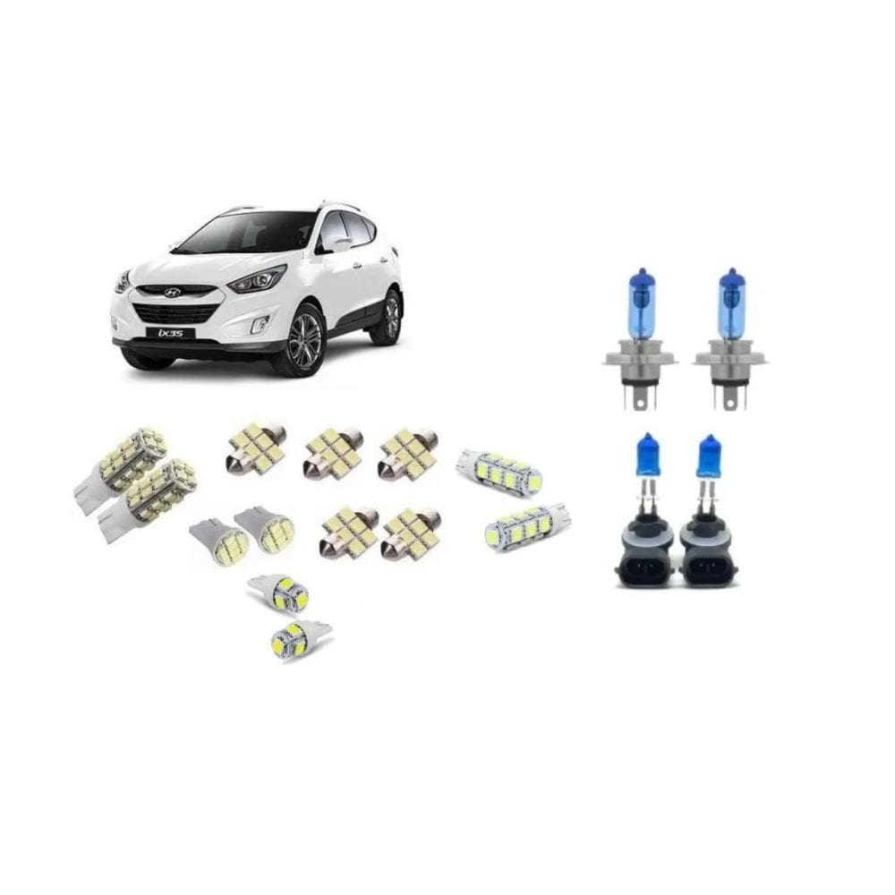 Hyundai Ix35 Kit Farol Super Branca + Lâmpadas Led