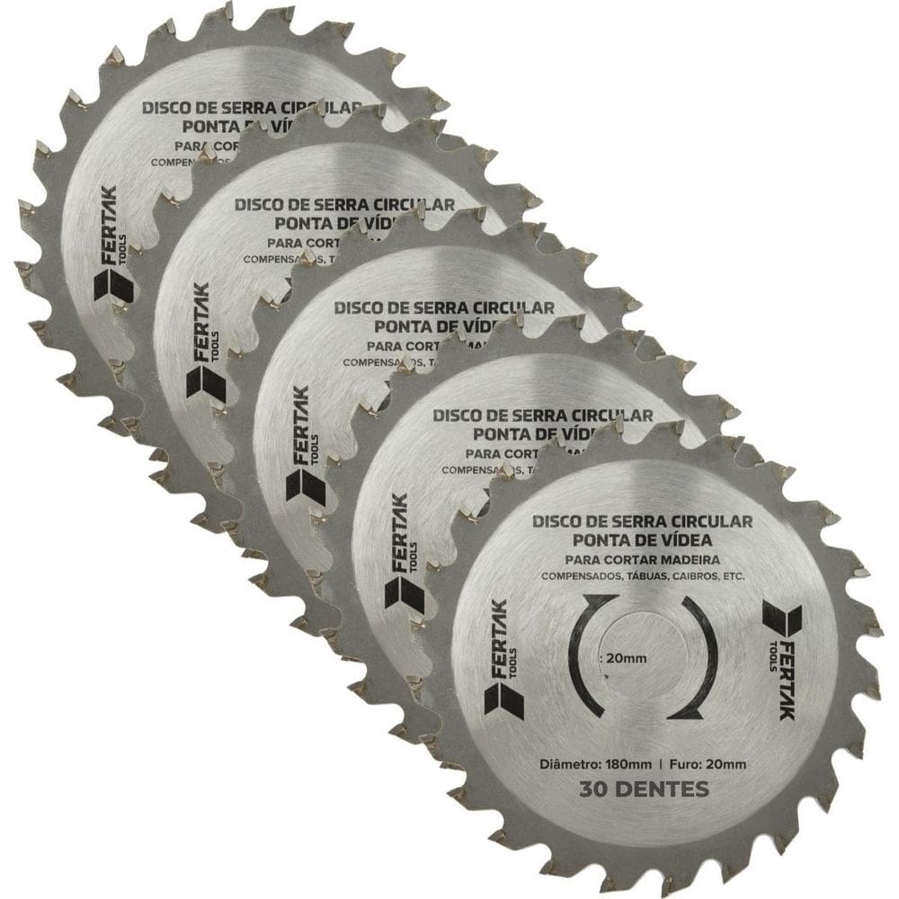 Disco De Serra Circular Ponta Vídea 30 Dentes 20X180Mm 05 Un