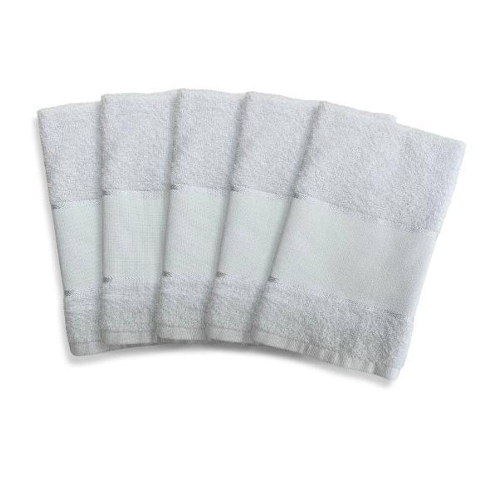 Kit 5 Lavabos Felpudas Para Bordar Ponto Russo Branco