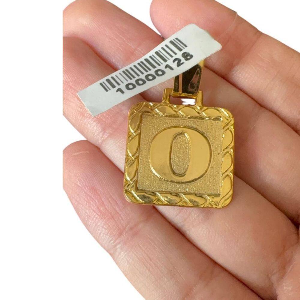 Pingente Letra Borbada - Banhado A Ouro 18K