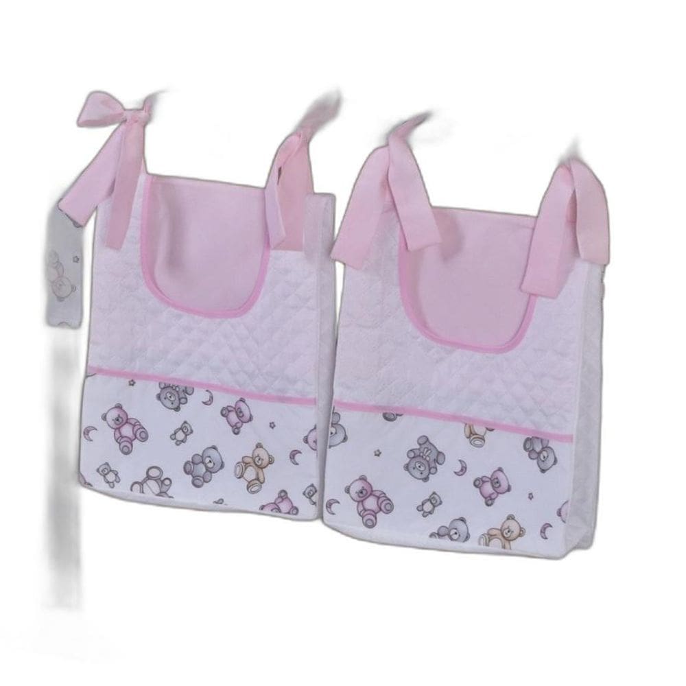 Porta Fralda Organizador Quarto Bebê Menino Menina 2 Peças