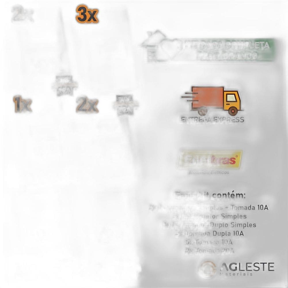 Kit 15 Peças Casa Completa 4X2 - Doha Branco - Enerbras