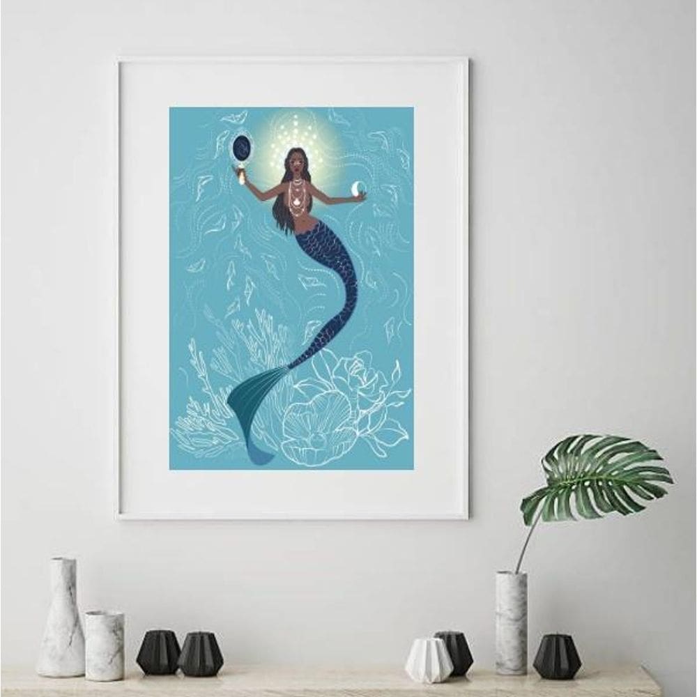 Quadro Decorativo Iemanjá Sereia - 60X48Cm