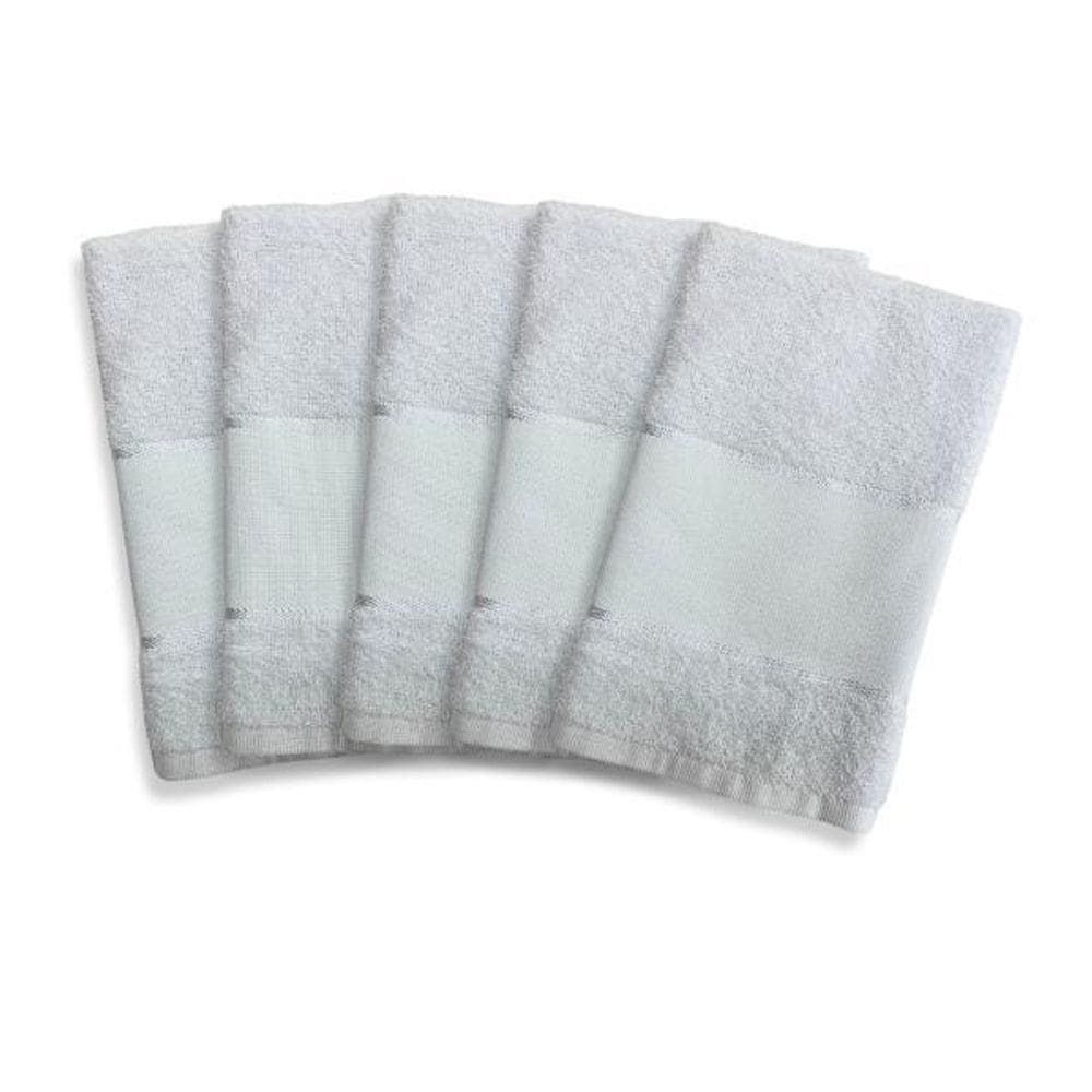 Kit 5 Lavabos Felpudas Para Bordar Ponto Russo Branco