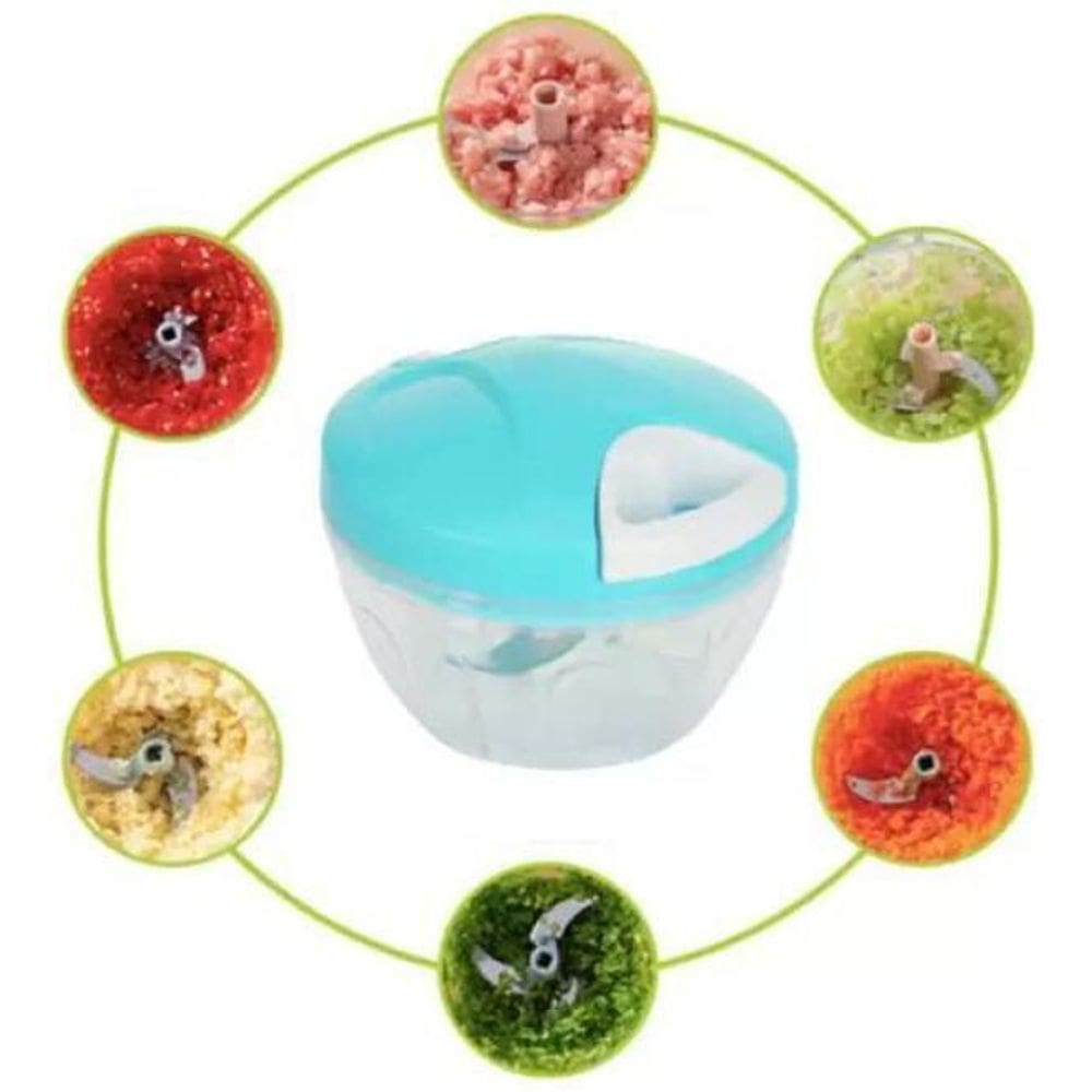 Mini Triturador De Alimentos Manual: Fatiador Alho, Prático