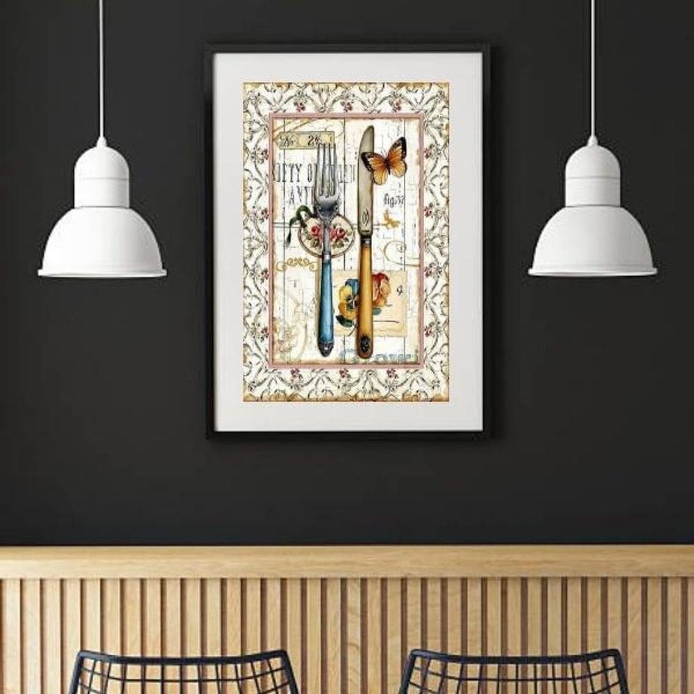 Quadro Cozinha Vintage - 60X48Cm