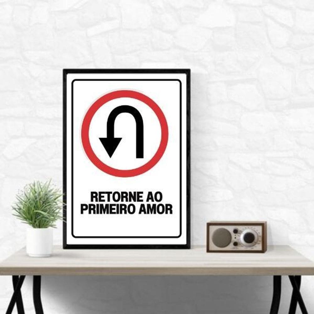 Quadro Retorne Ao Primeiro Amor 24X18Cm - Com Vidro