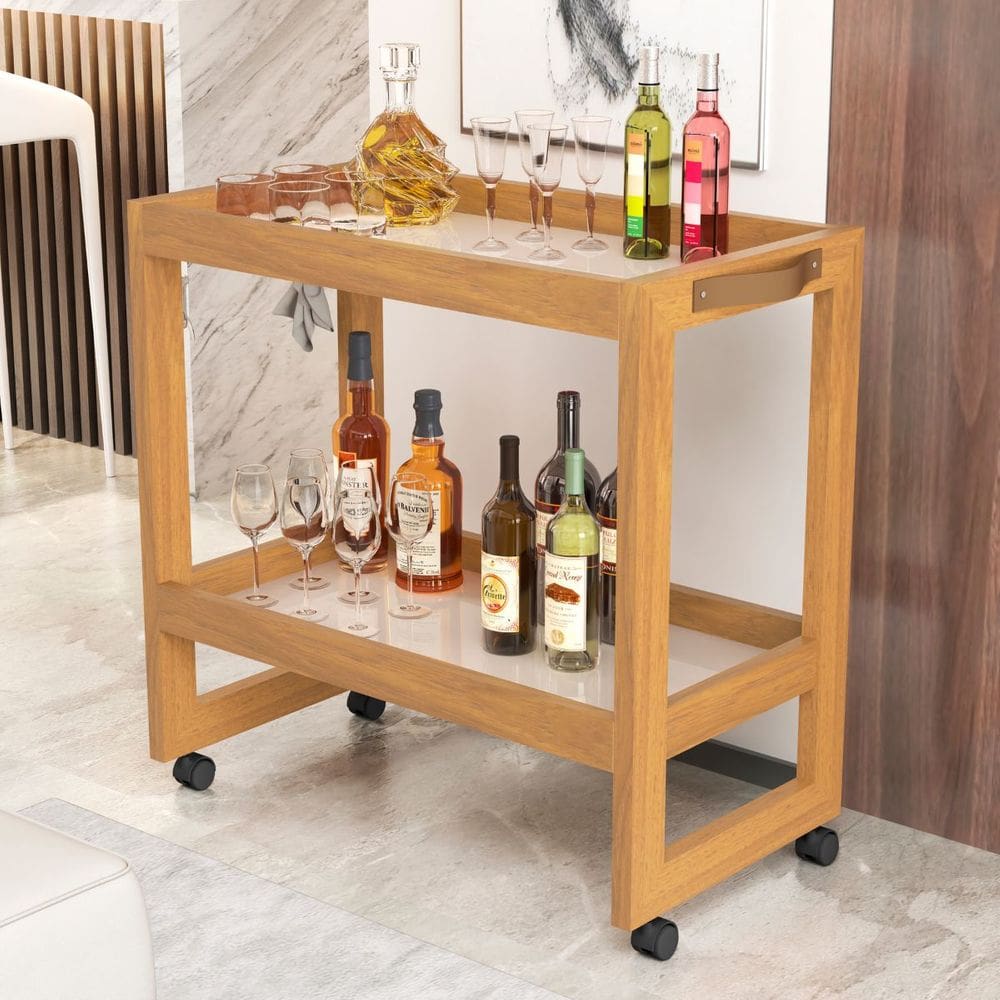 Carrinho Bar Buffet Com Rodízios Pérola