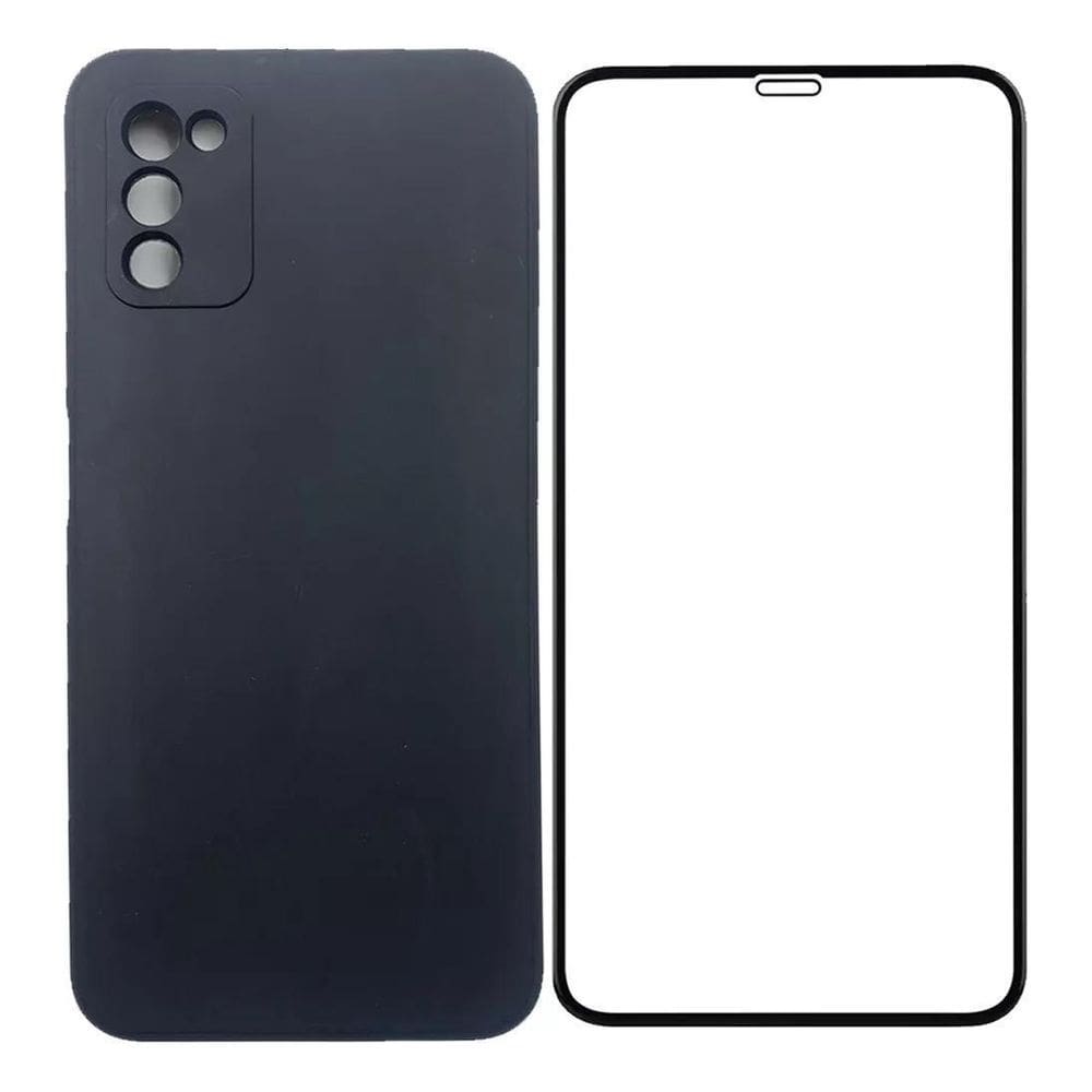 Capa Veludo Preto Compatível Galaxy M54+Pelicula Vidro 3D