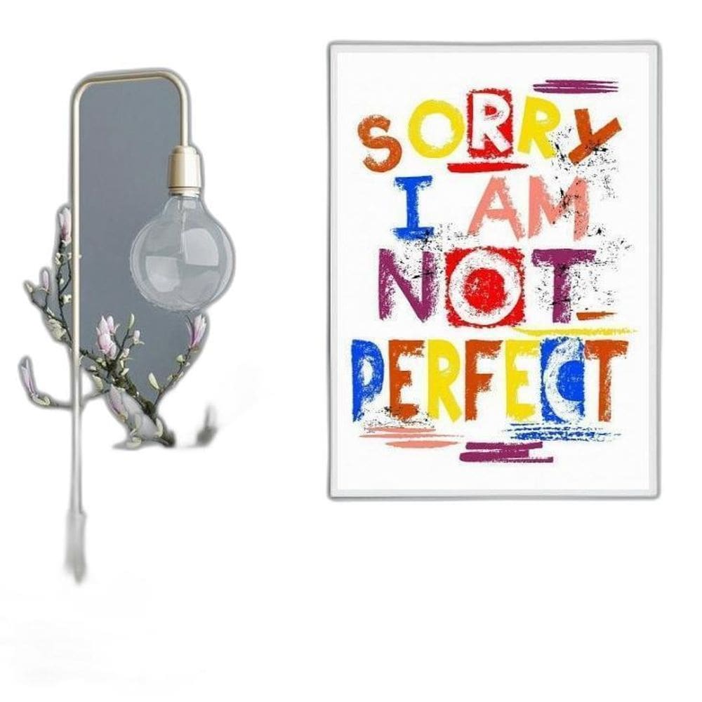 Quadro Sorry I Am Not Perfect 45X34Cm - Com Vidro
