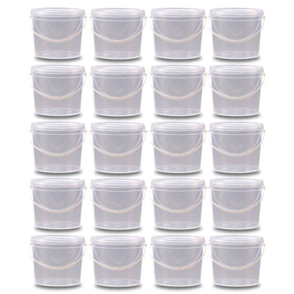 Balde 2.2 Litros Transparente Para Halloween - Kit 20 Pçs