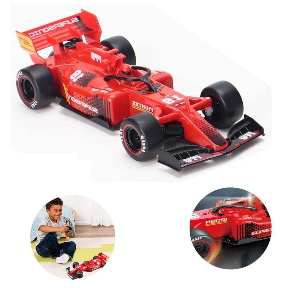 Carrinho De Corrida F1 Efeito Fumaça Led Realista Com Luz