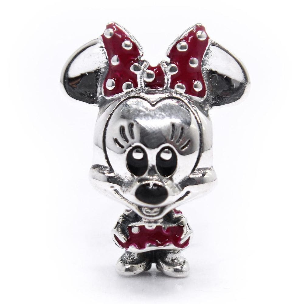 Berloque Separador Baby Minnie Prata 925 16mm
