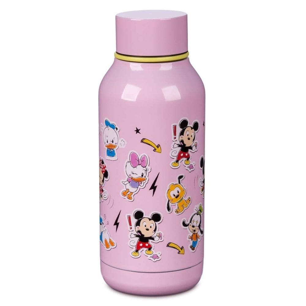 Garrafa Inox Minnie E Amigos 325Ml Rosa Com Alça