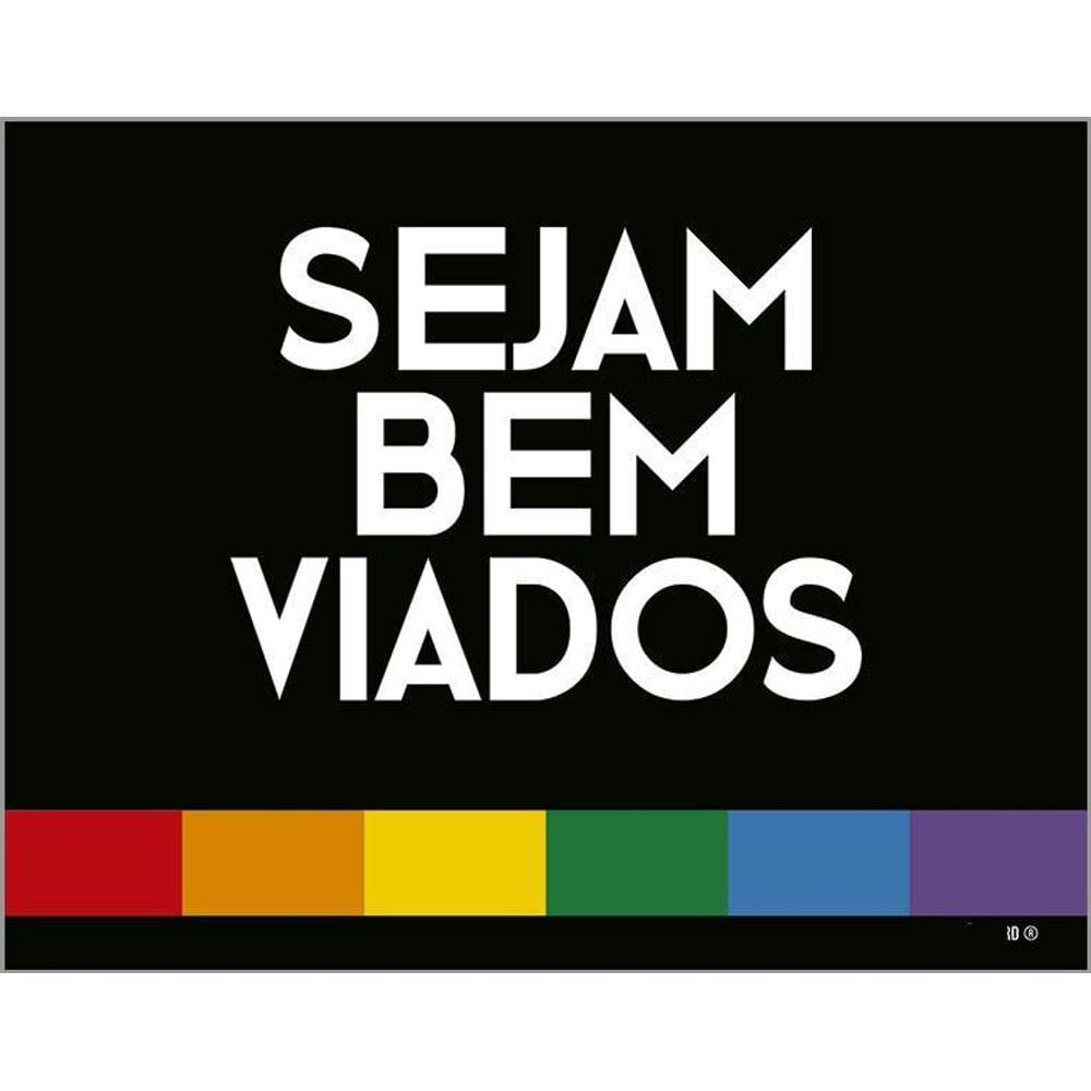 Kit 3 Placas Decorativa - Sejam Bem Viados