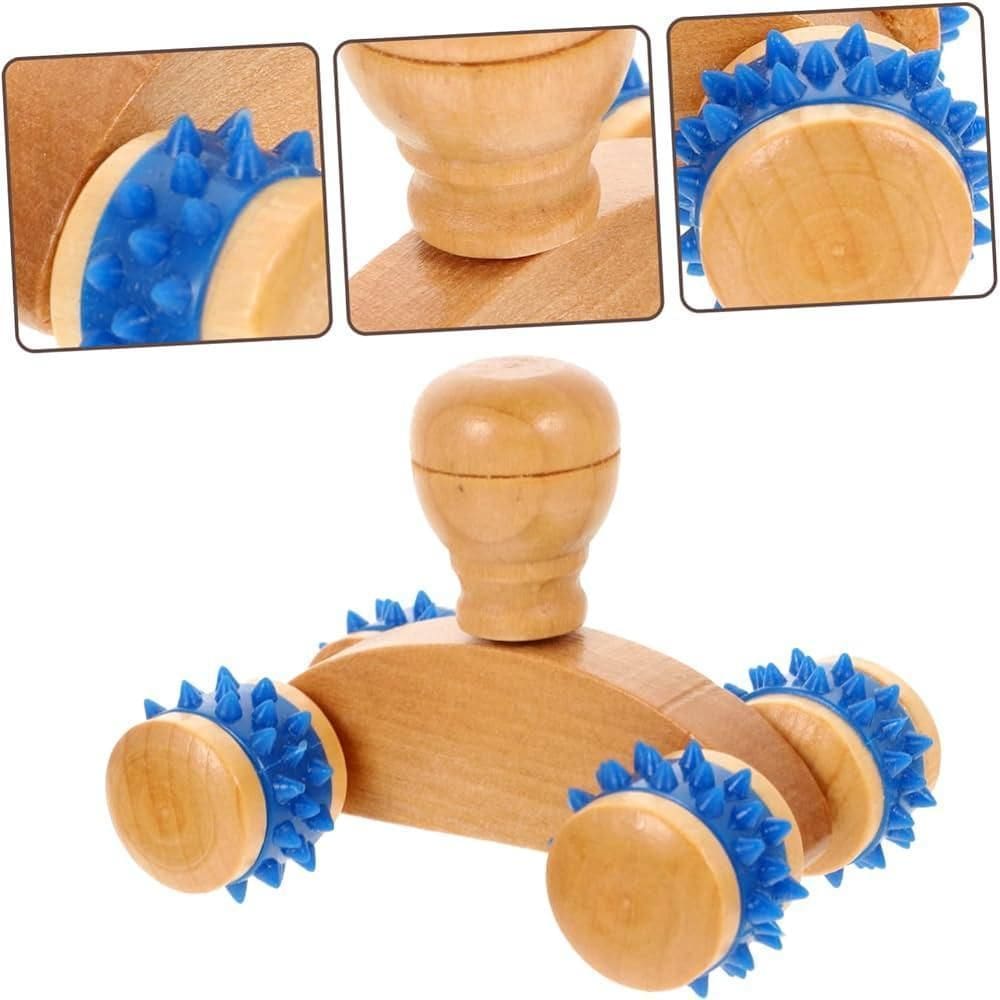 Massageador De Madeira Carrinho 10X6Cm