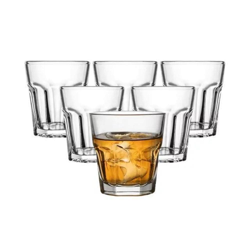 Jogo 6 Copos Shot Tequila Cachaça Vidro Transparente 45 Ml