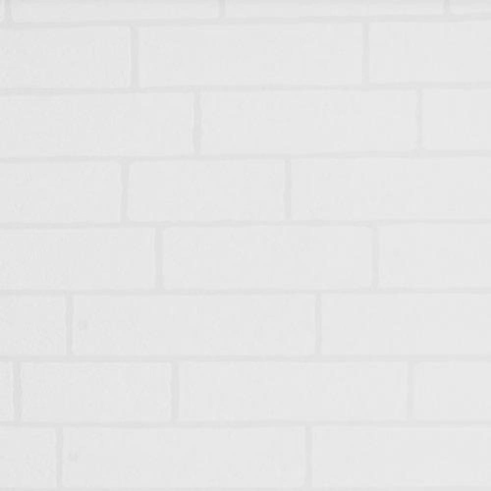 Papel De Parede 53Cmx10M Tnt Tijolinho Branco Alto Relevo