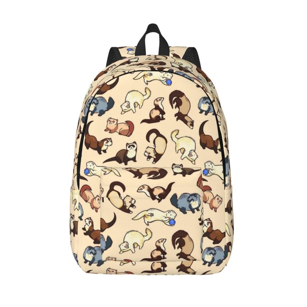 Mochila NOKOER Hairy Ferret impressa em lona para mulheres/homens