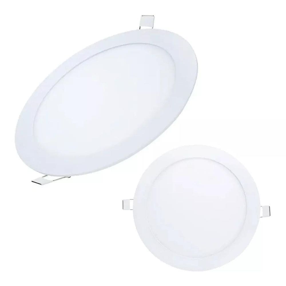Kit 2 Painéis Paflon Led 32W 6000K Glm1832B Embutir Redondo