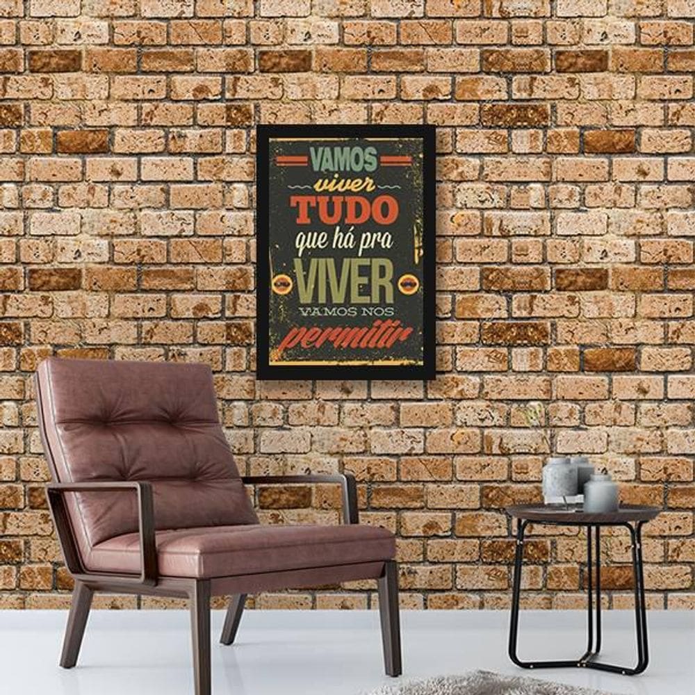Quadro Decorativo Vamos Viver Tudo Que Há Pra Viver