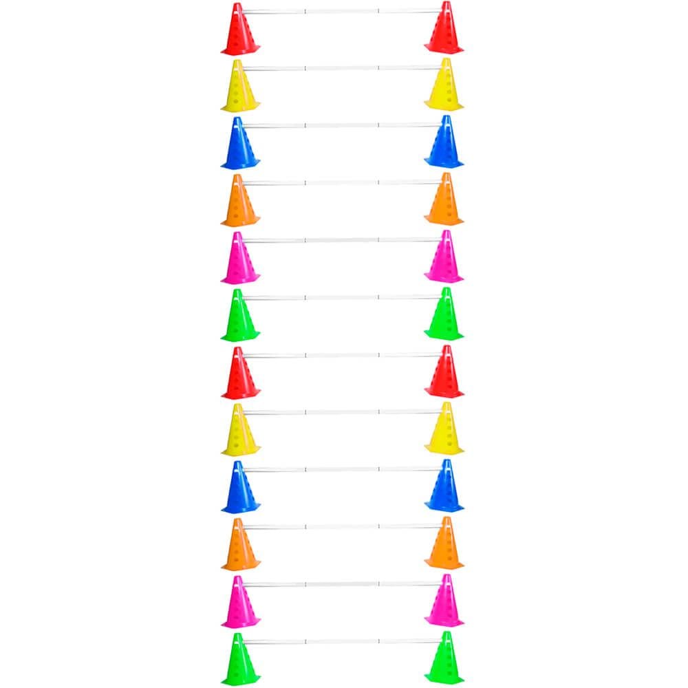 Kit Agilidade Treinamento Funcional 24 Cones com Barreira