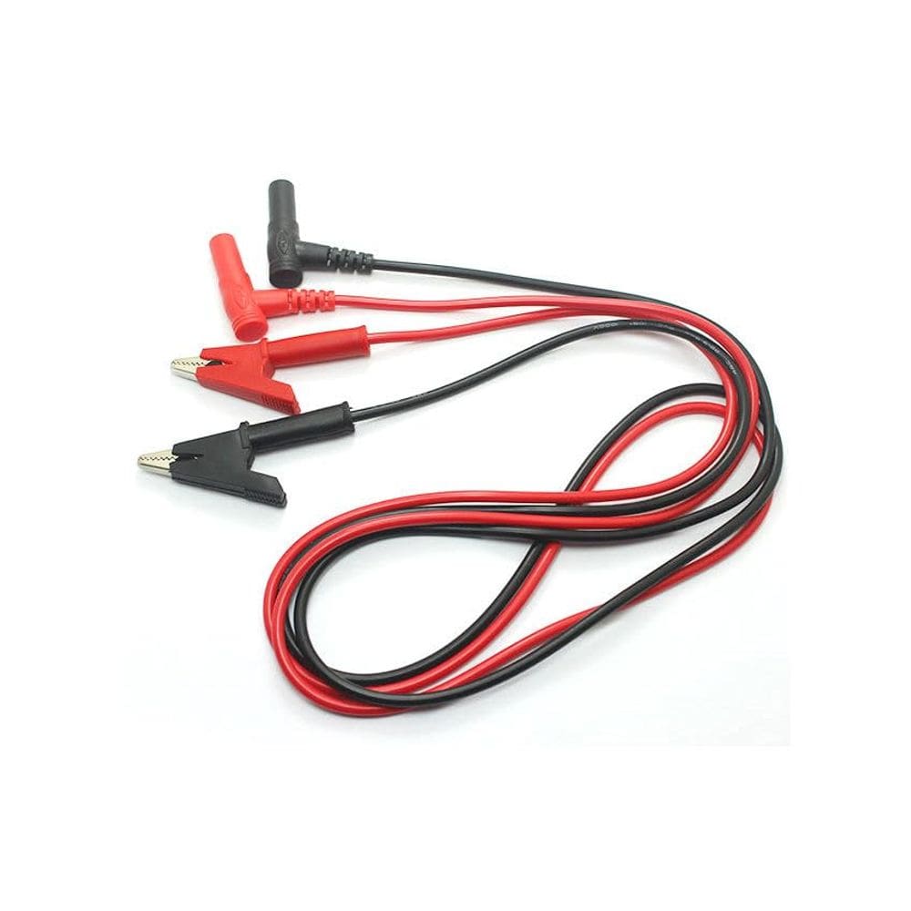 Cabos de teste: multímetro, clipes de jacaré, plugue de banana de 1 m